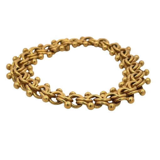 20K Gold Flexible Double Link Bracelet