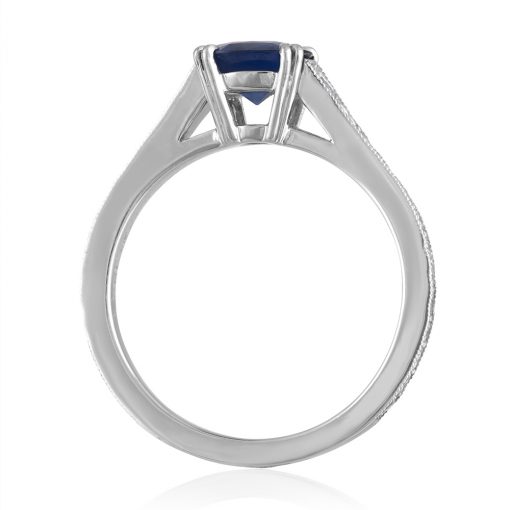 Omi Prive: Cushion-Cut Sapphire Ring - Image 4