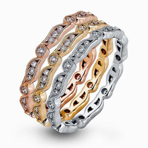 SimonG: Rose Gold Eternity Band Ring - Image 3