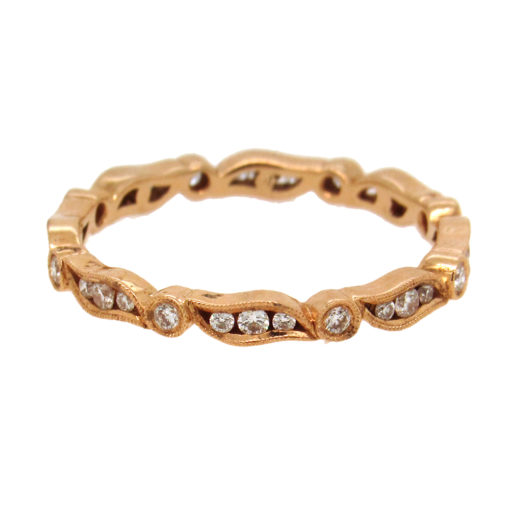 SimonG: Rose Gold Eternity Band Ring - Image 2