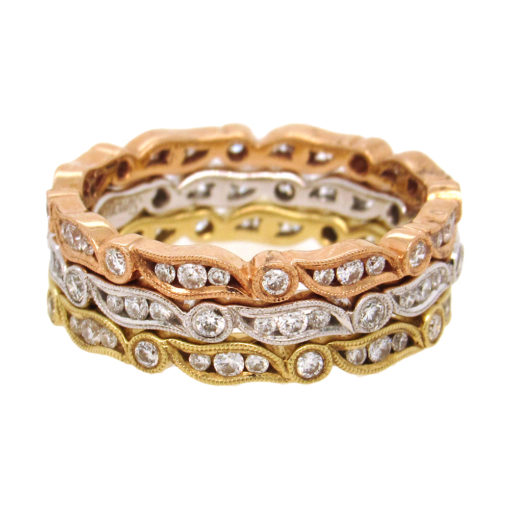 SimonG: Diamond Eternity Band Set of 3 - Image 2