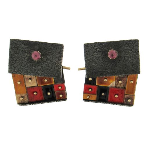 Earl Pardon: Enamel Mosaic Earrings