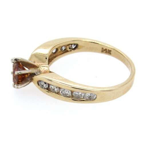 Cognac Diamond Solitaire Ring - Image 3