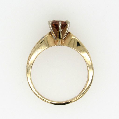 Cognac Diamond Solitaire Ring - Image 4