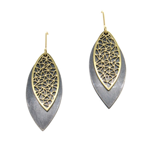 Baiyang Qiu: Marquise Shadow Earrings - Image 4