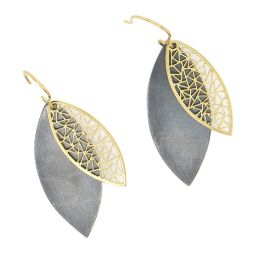 Baiyang Qiu: Marquise Shadow Earrings - Image 5