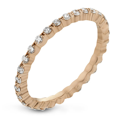 SimonG: Diamond Rose Gold Eternity Band