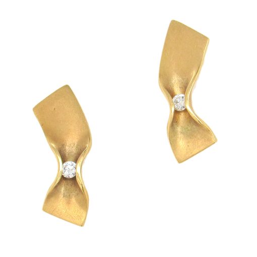 Ursula Scholz: Diamond Ribbon Earrings