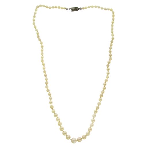 Graduated Cultured Pearl Necklace - Image 4