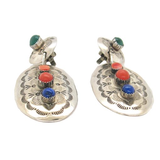 Willie Shaw: Sterling Clip-On Gem-Set Earrings - Image 3