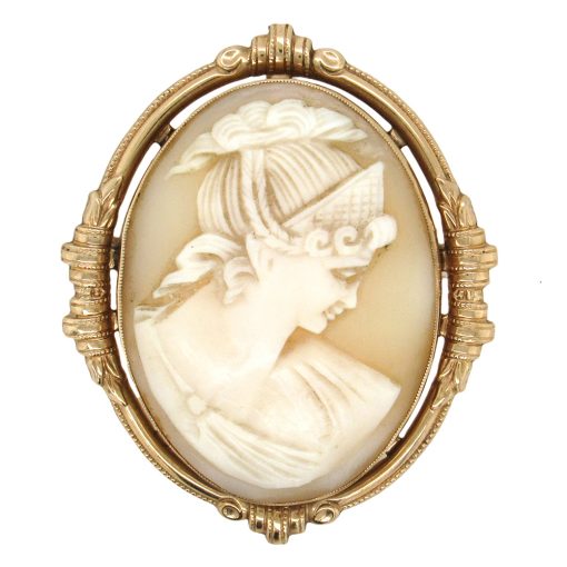 Antique Cameo Brooch Pendant