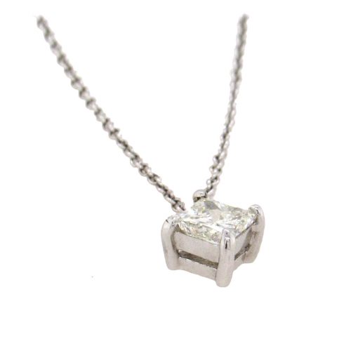 Princess-Cut Diamond Pendant Necklace - Image 4