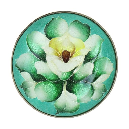 Cloisonne Enamel Flower Brooch Pendant