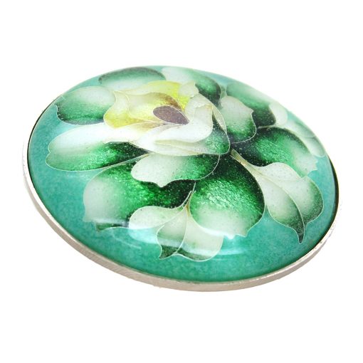 Cloisonne Enamel Flower Brooch Pendant - Image 3