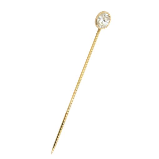 Oval Diamond Antique Stickpin