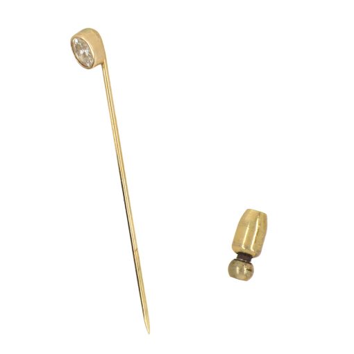 Oval Diamond Antique Stickpin - Image 3