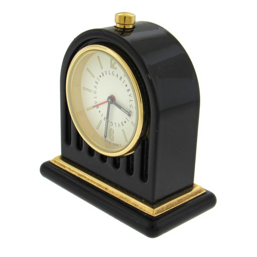 Bulgari Black Enamel Vintage Mini Travel Clock - Image 4