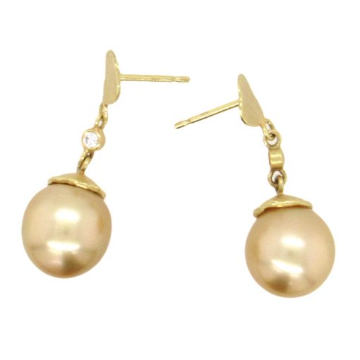 Barbara Heinrich: Golden South Sea Pearl Earrings - Image 2