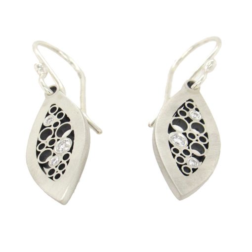 Belle Brooke: Sterling Diamond 'Luz' Earring - Image 4