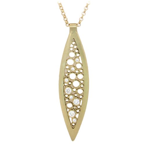 Belle Brooke: Gold Diamond Luz Pendant Necklace