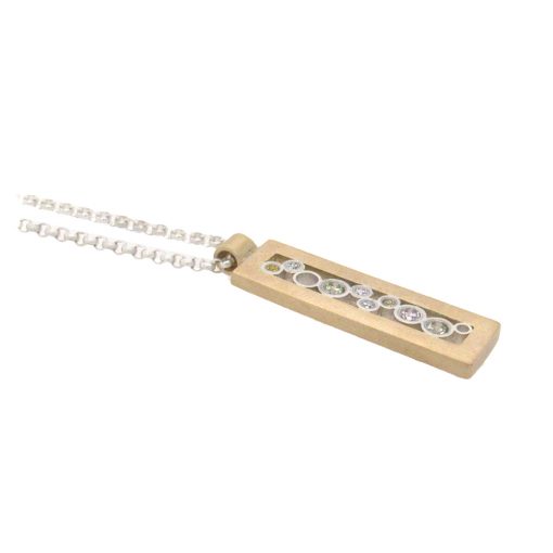 Belle Brooke: Sol Rectangular Diamond Pendant - Image 3