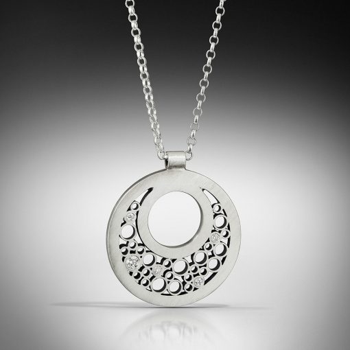 Belle Brooke: Half Moon Diamond Pendant Necklace - Image 3