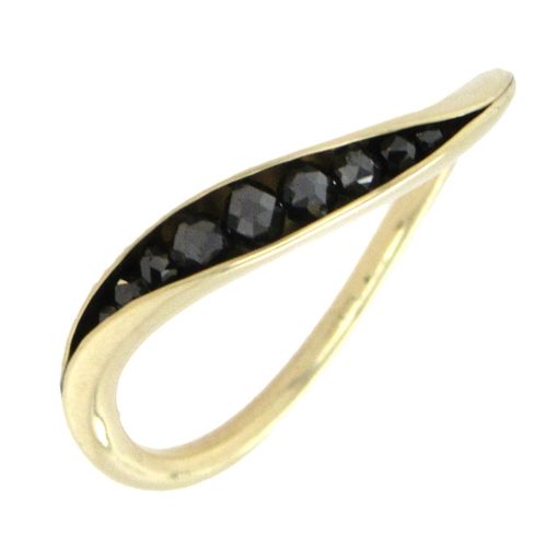 TMK: Wave Black Diamond Ring