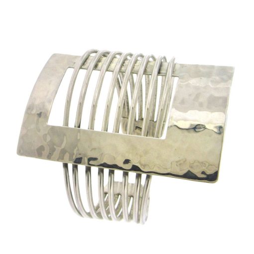 Sterling Modernist Cuff Bracelet - Image 3