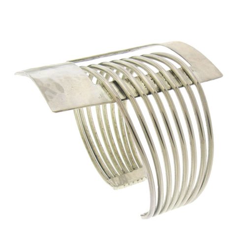 Sterling Modernist Cuff Bracelet - Image 2