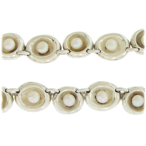 Robert Lee Morris: Sterling Link Freshwater Pearl Choker - Image 4