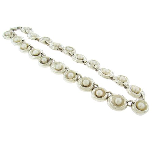 Robert Lee Morris: Sterling Link Freshwater Pearl Choker - Image 3