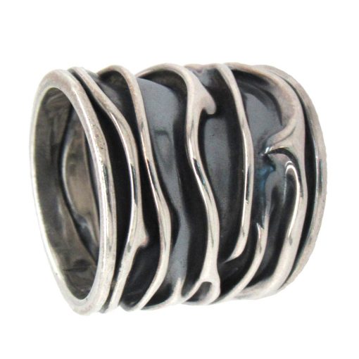 Pleated Wide Sterling Ring - Image 6