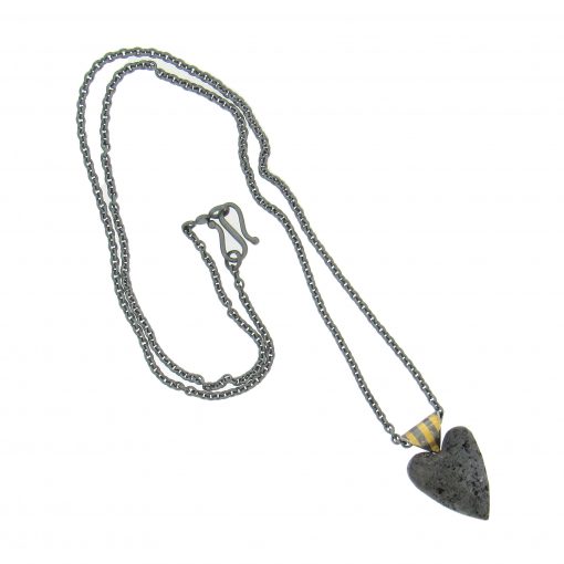 Atelier Zobel: Hematite Heart Necklace - Image 3