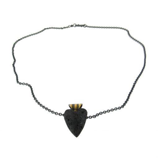 Atelier Zobel: Hematite Heart Necklace - Image 4