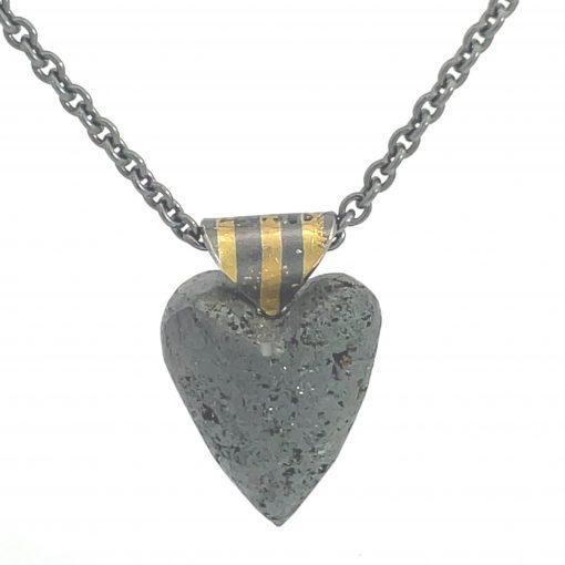 Atelier Zobel: Hematite Heart Necklace