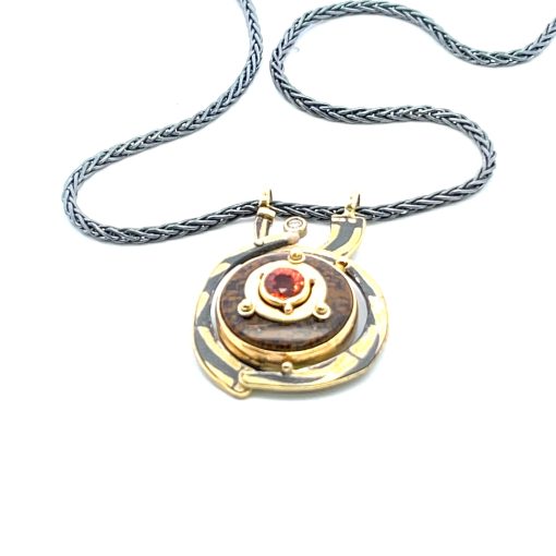 Michael Boyd: Orange Sapphire Necklace - Image 2