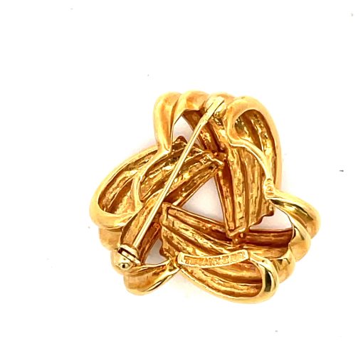 18K Tiffany & Co Fluted Knot Brooch - Image 3