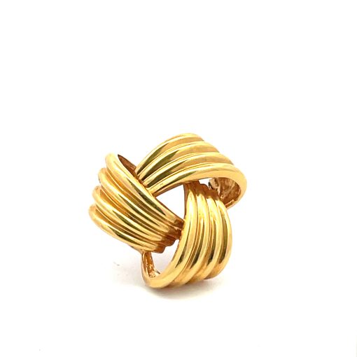 18K Tiffany & Co Fluted Knot Brooch - Image 2