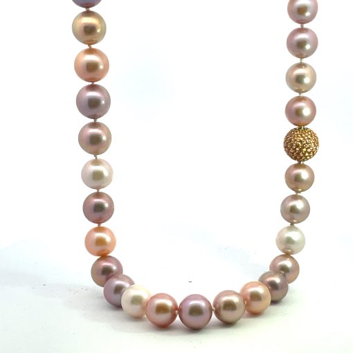 Orange Sapphire Pearl Clasp - Image 2