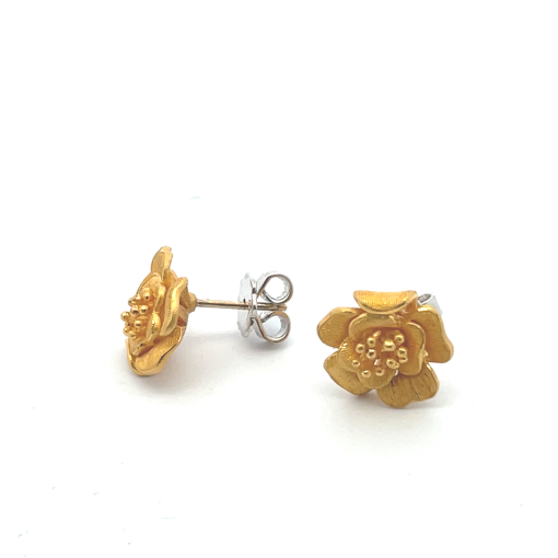 24K Wild Rose Earrings - Image 2